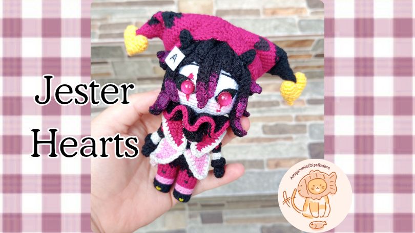 Jester Hearts Patrón Crochet