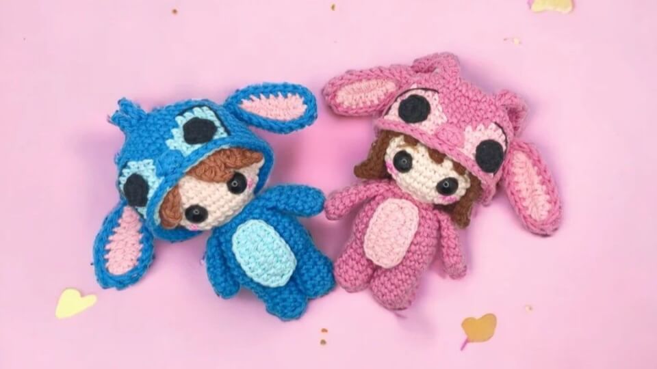 Parejita Stitch y Angela
