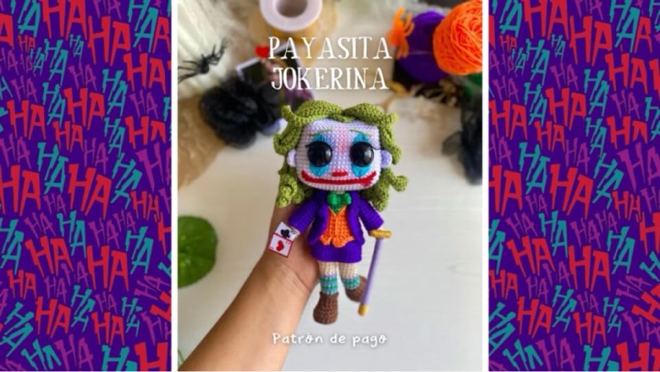 Patrón PDF Jokerina 💜💚