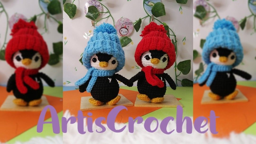 LLAVERO PINGÜINO A CROCHET 🐧