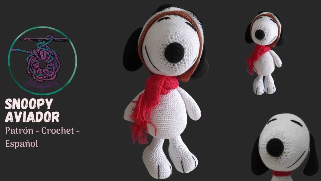 Patrón Snoopy Aviador Crochet