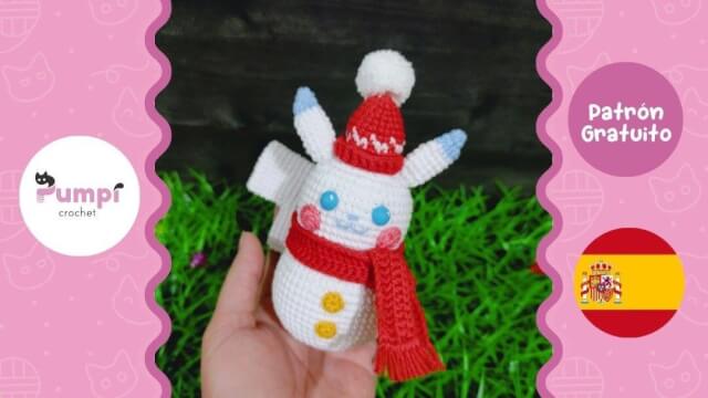 Pikachu Muñeco de Nieve 
