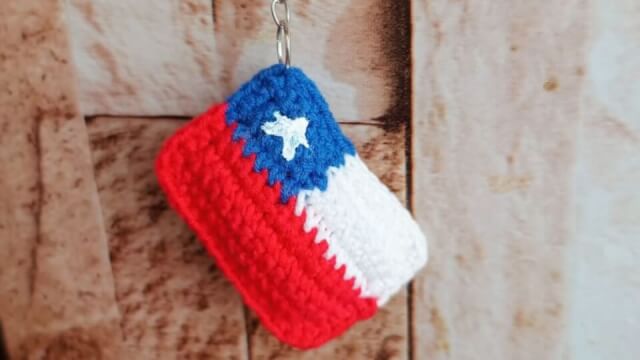 Patrón bandera chilena 