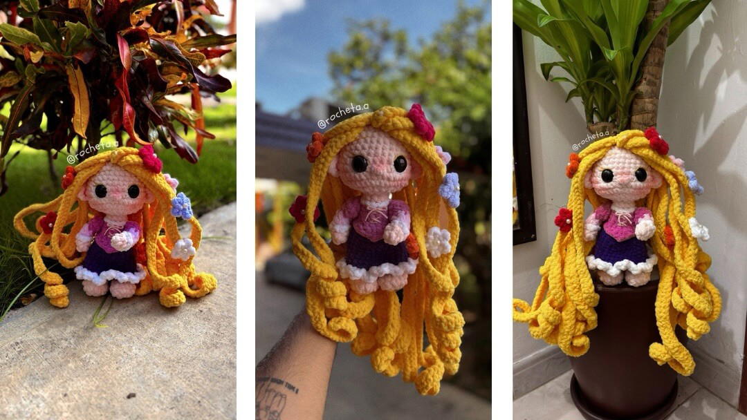 Patron de Rapunzel a crochet