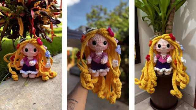 Patron de Rapunzel a crochet