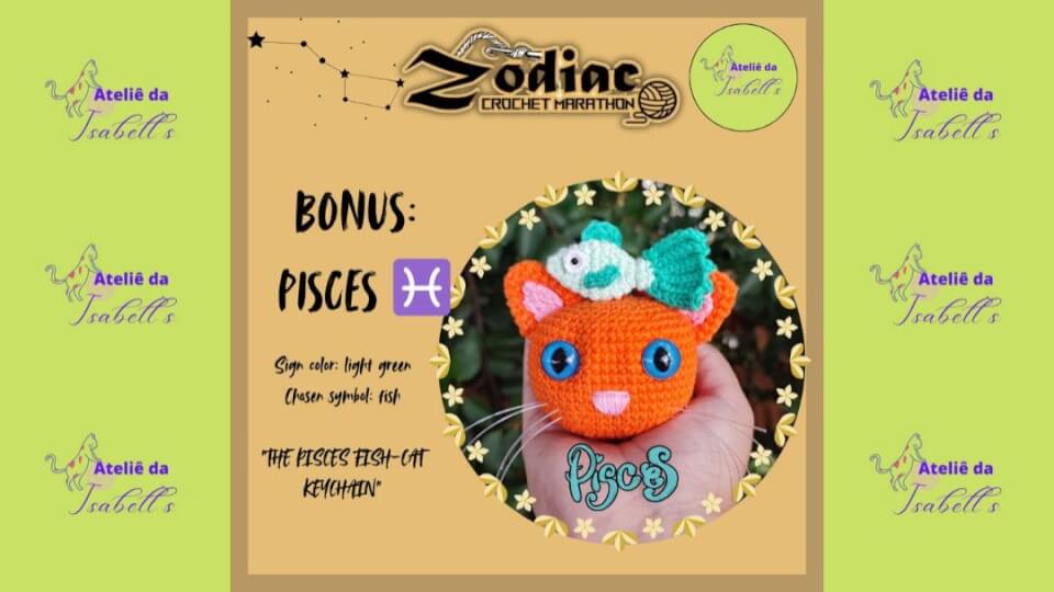 The Pisces Fish-Cat Keychain