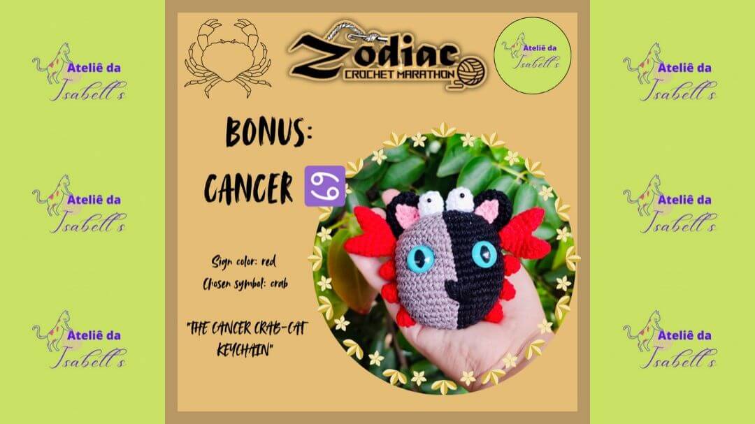 The Cancer Crab-Cat keychain