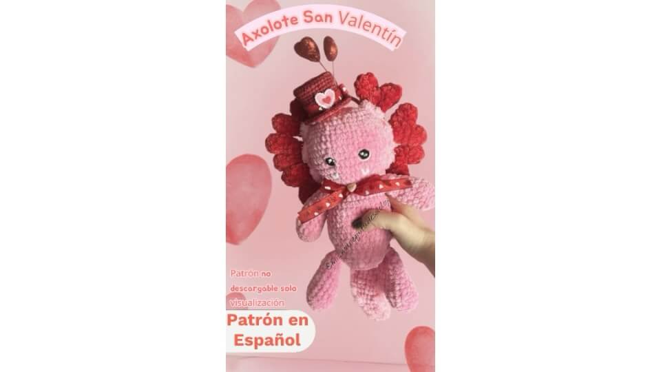 Axolote San Valentín