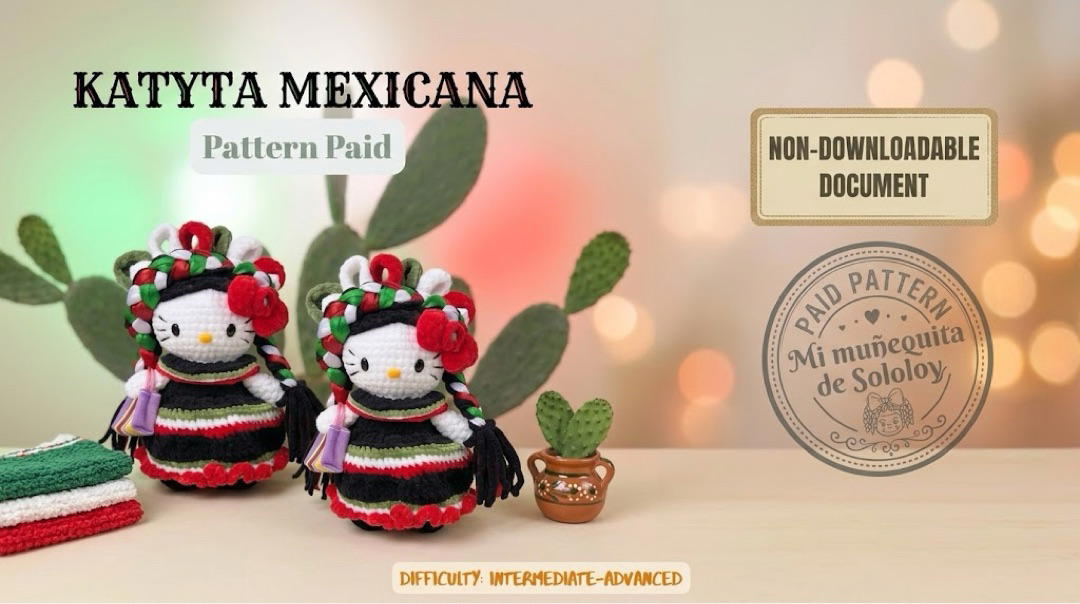 Mexican cat -Crochet Pattern