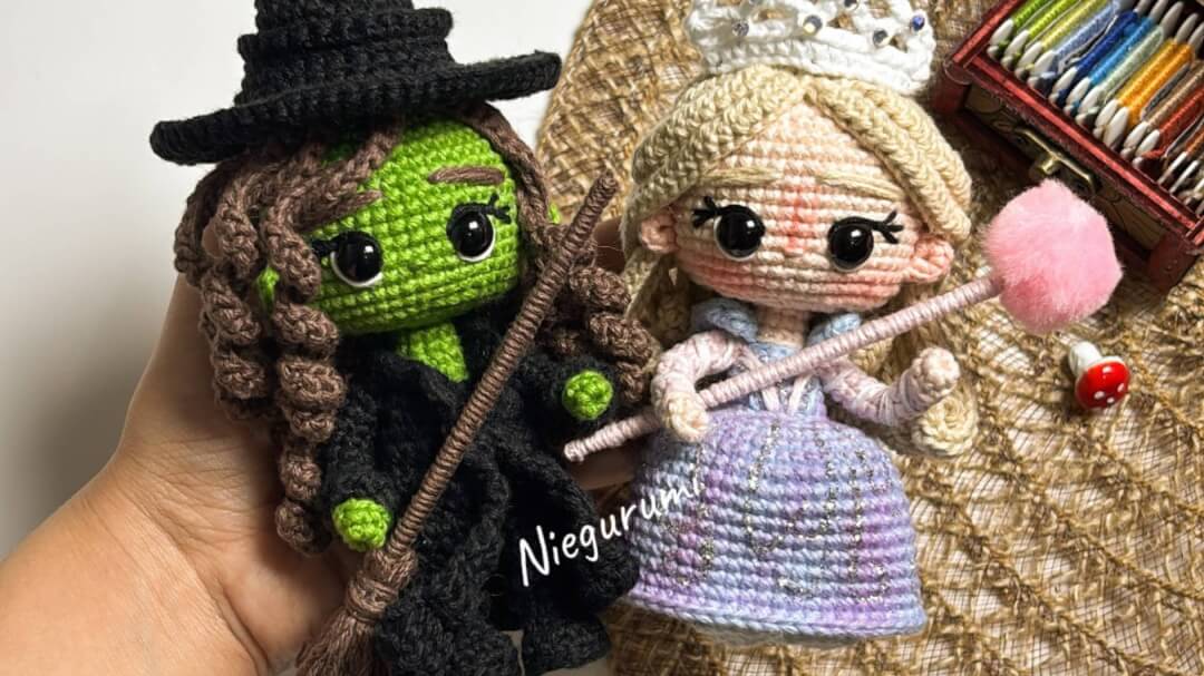 Glinda y Elphaba - patrón PDF