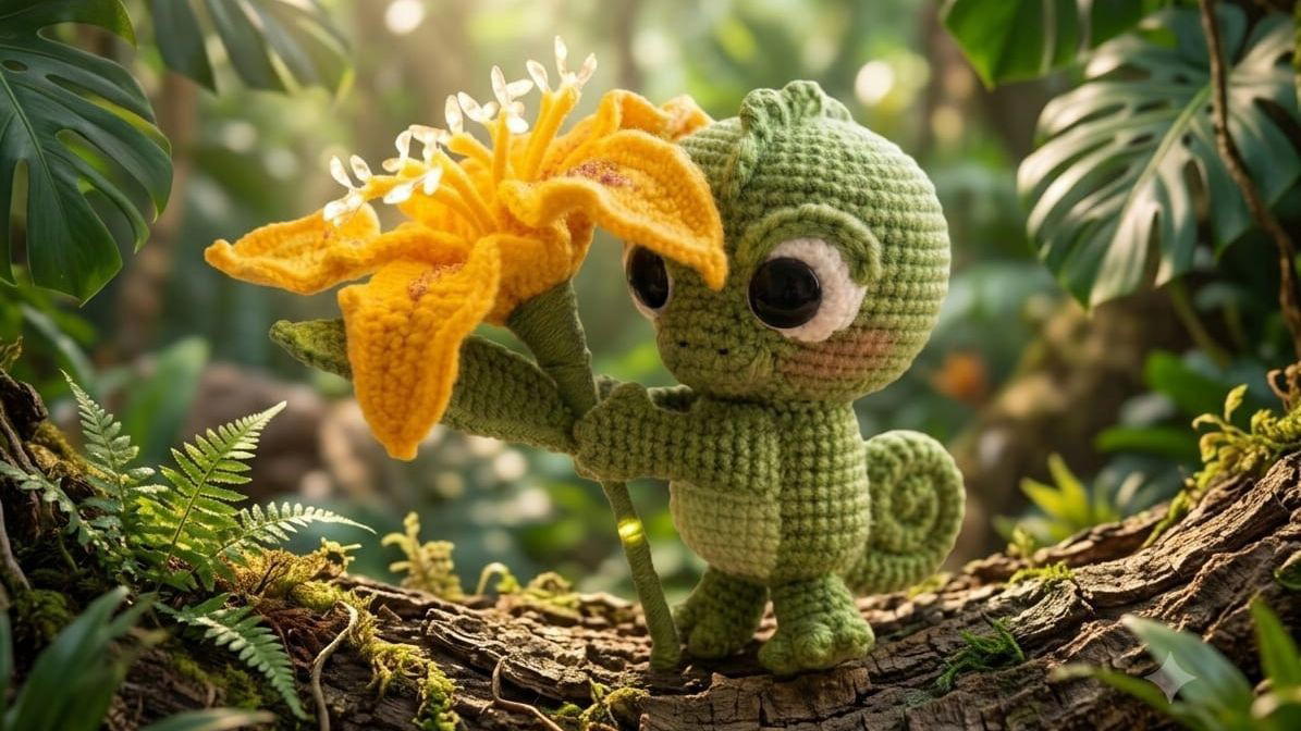 Pascal y su flor mágica 🦎🏵