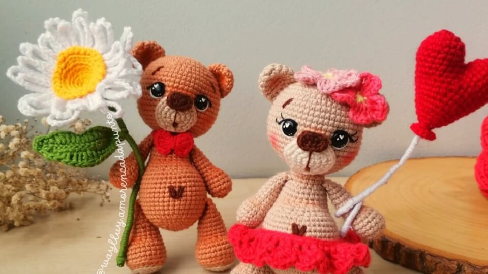 PATRÓN DARLENE Y VALENTÍN 🐻❤️
