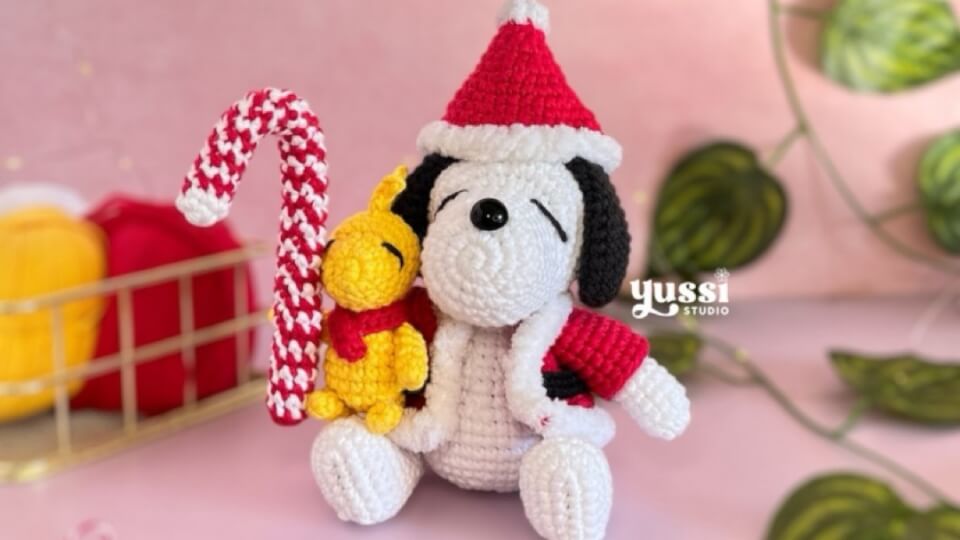 Snoopy & Woodstock navideños
